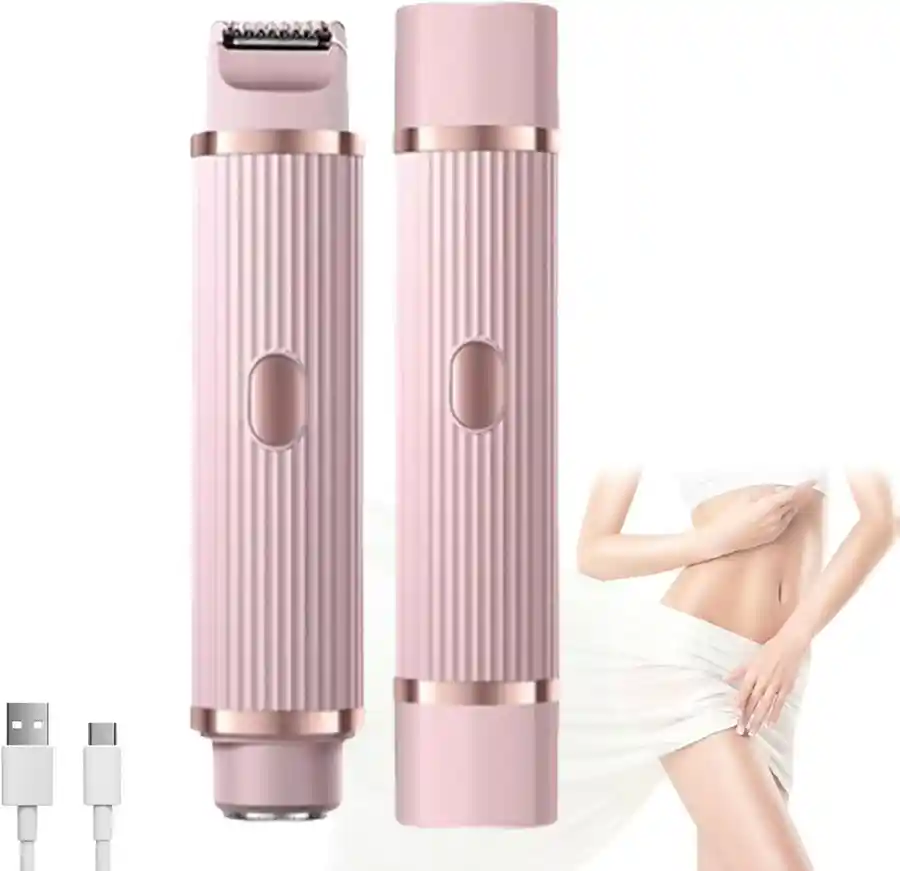 2 in 1 Dual Head Shaver Women, Electric Bikini Trimmer Wet&Dry Use Hair Removal