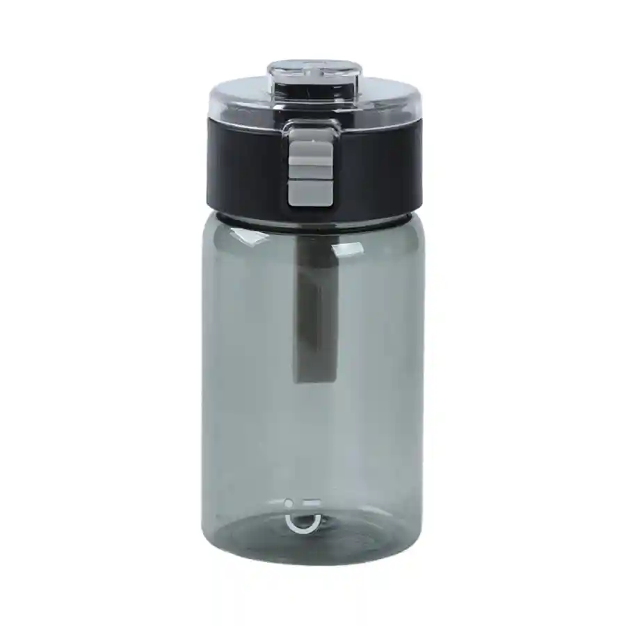 Miniso — Black & White Series Handle Plastic Bottle 390mL(Black)