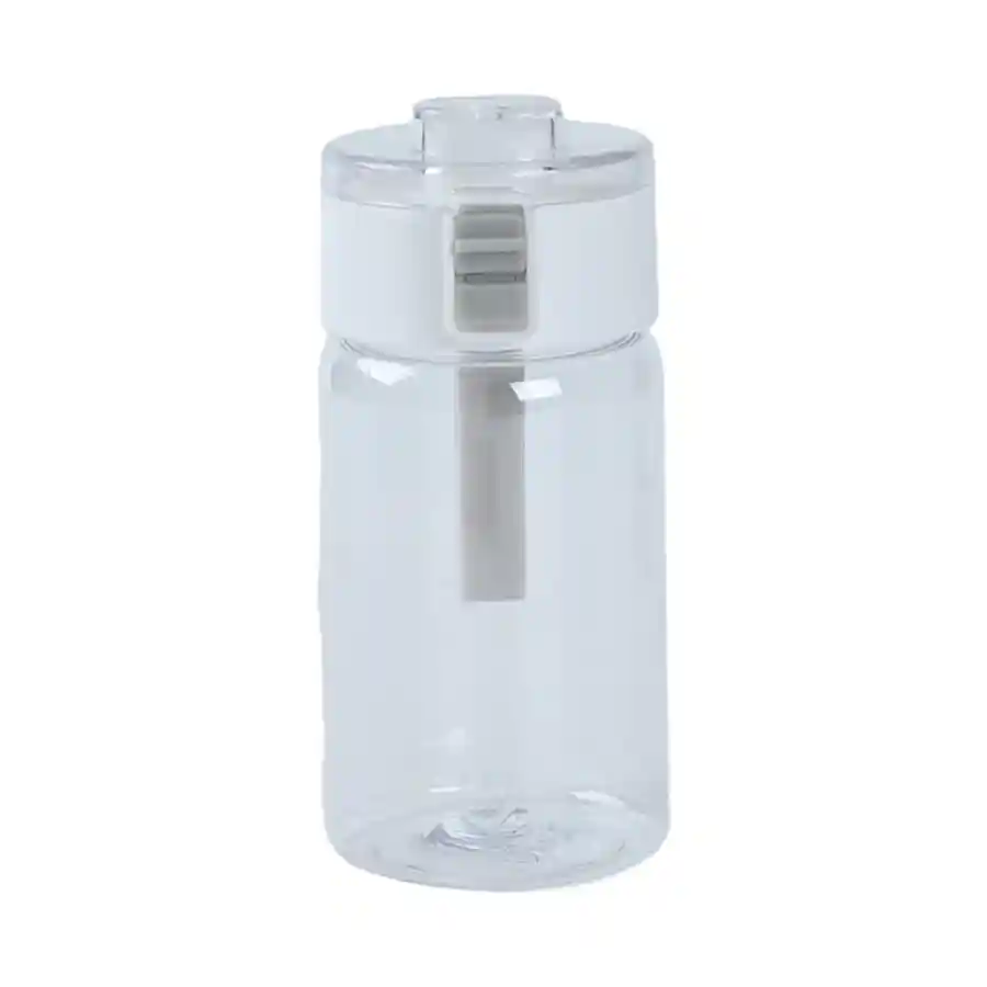 Miniso — Black & White Series Handle Plastic Bottle 390mL(White)