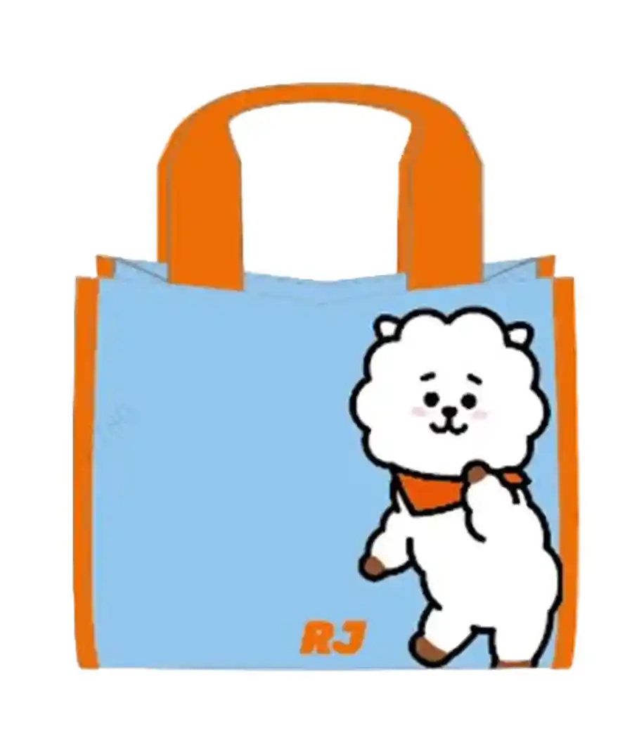 Miniso — BT21 Collection Contrast Color Lunch Bag (Light Blue,RJ)
