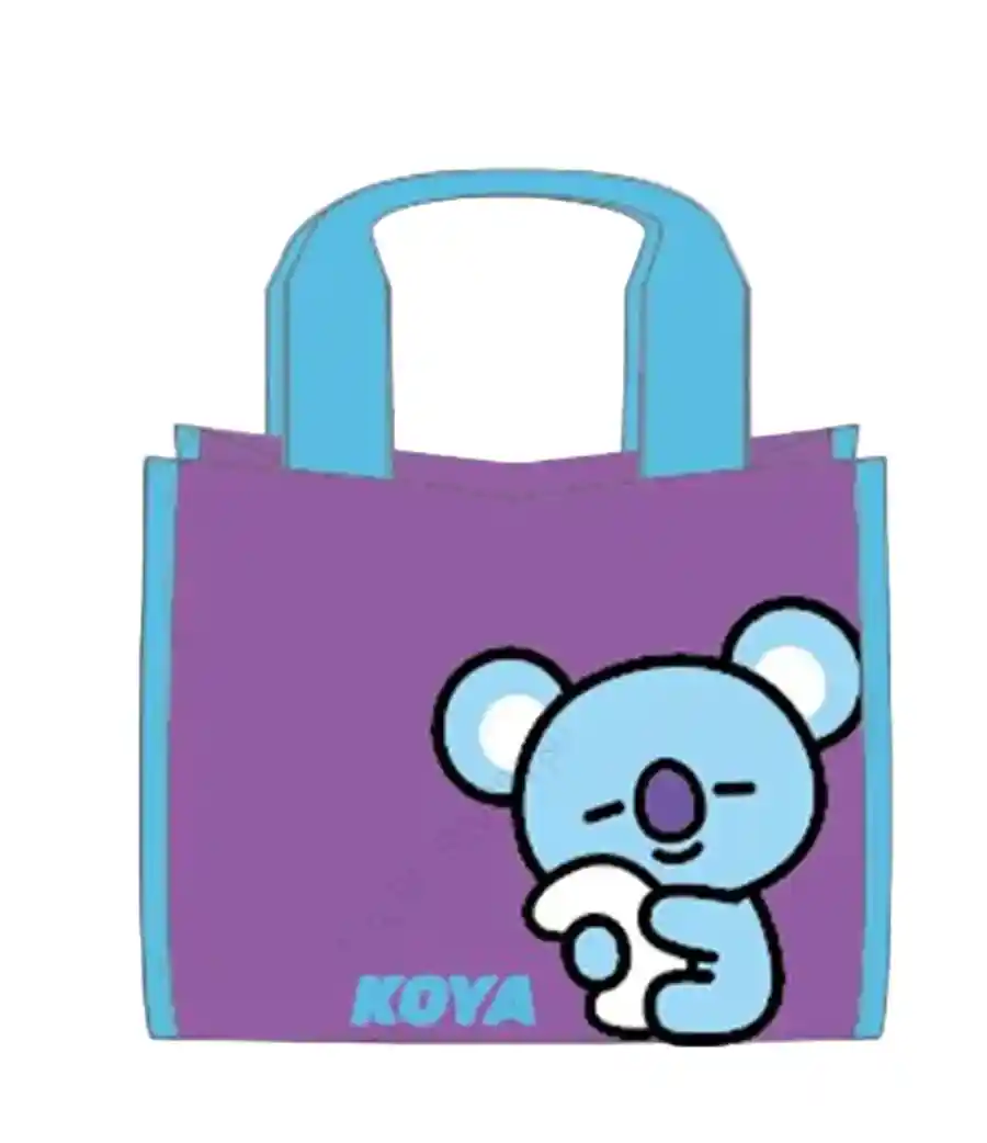Miniso — BT21 Collection Contrast Color Lunch Bag (Purple,KOYA)
