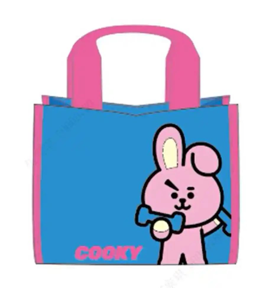 Miniso — BT21 Collection Contrast Color Lunch Bag (Blue,COOKY)