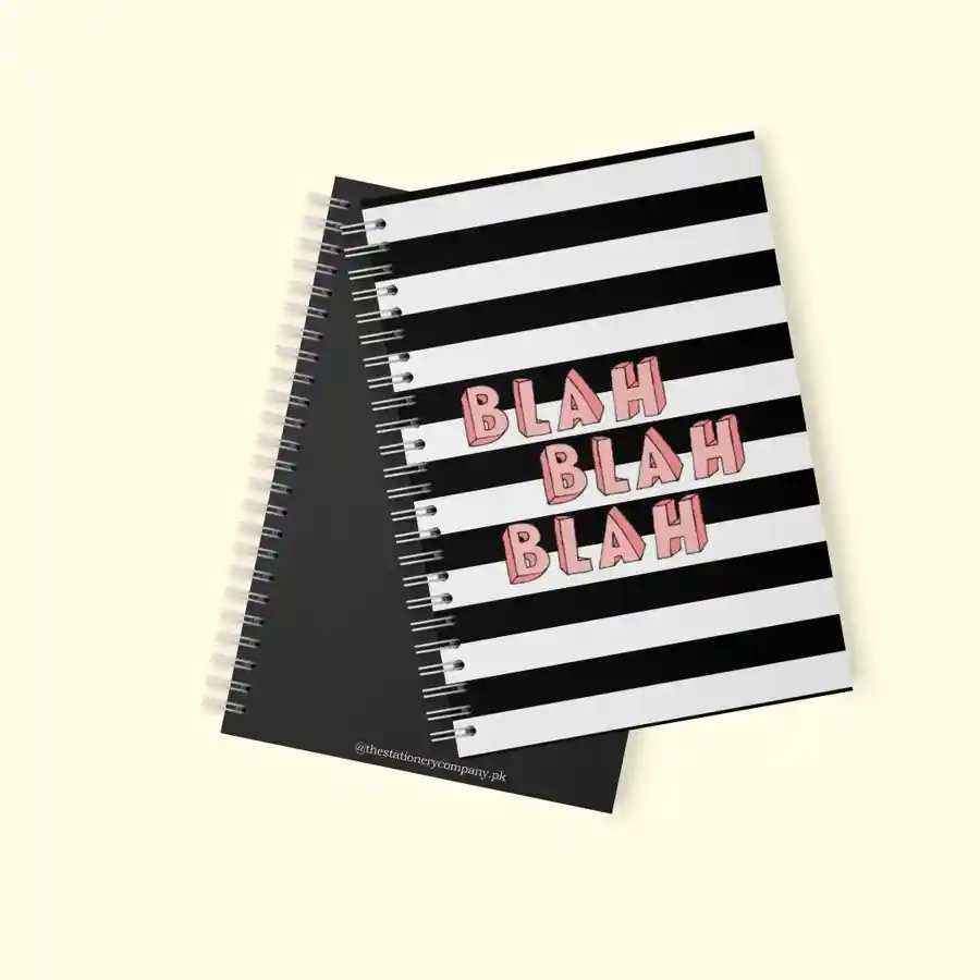 Blah-Blah-Blah Cover Spiral Notebook Style Two
