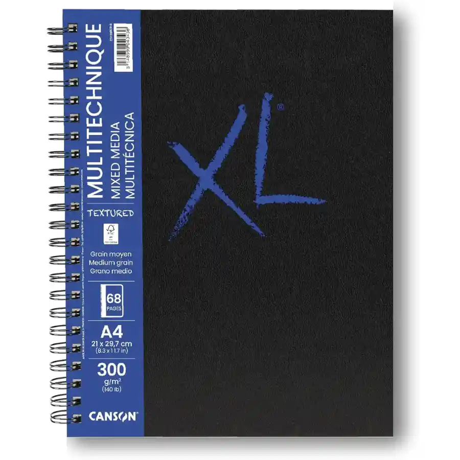 CANSON XL Book Mixed Media Textured 300gsm A4