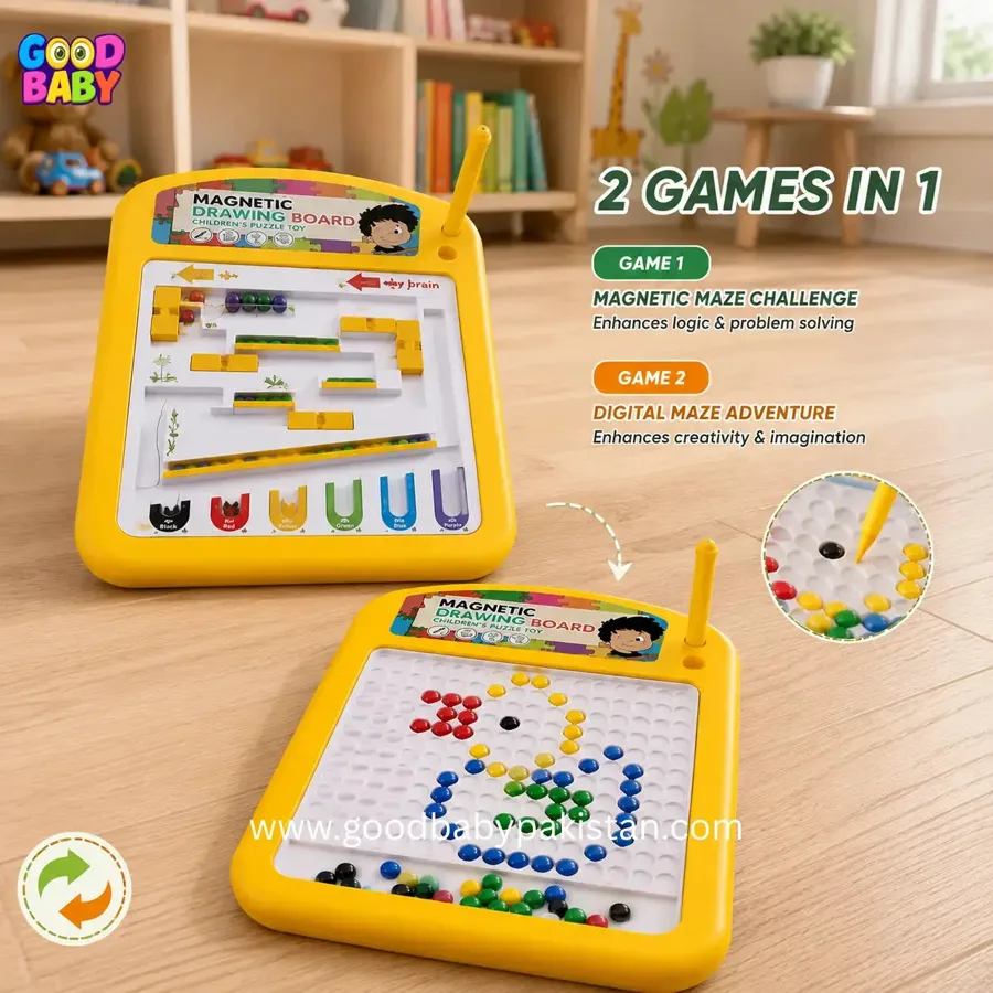 Goodbaby — 2-in-1 Magnetic Drawing Board & Maze Game for Kids