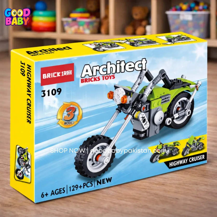 Goodbaby — 3-in-1 Architect Building Blocks Toy – 129 Pcs