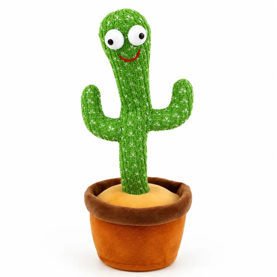 Toyland — Cute Dancing & Talking Cactus Toy – Singing, Recording & Dancing Plush for Kids