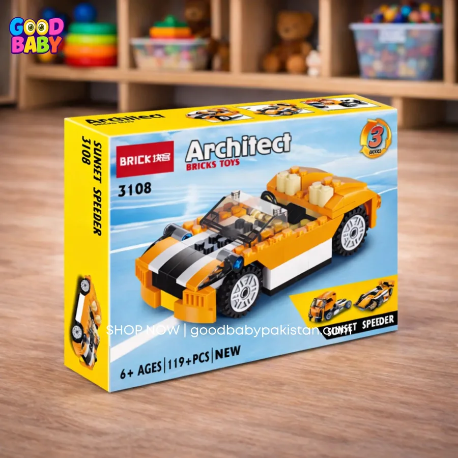Goodbaby — 3-in-1 Architect Car Building Blocks – 119 PCS