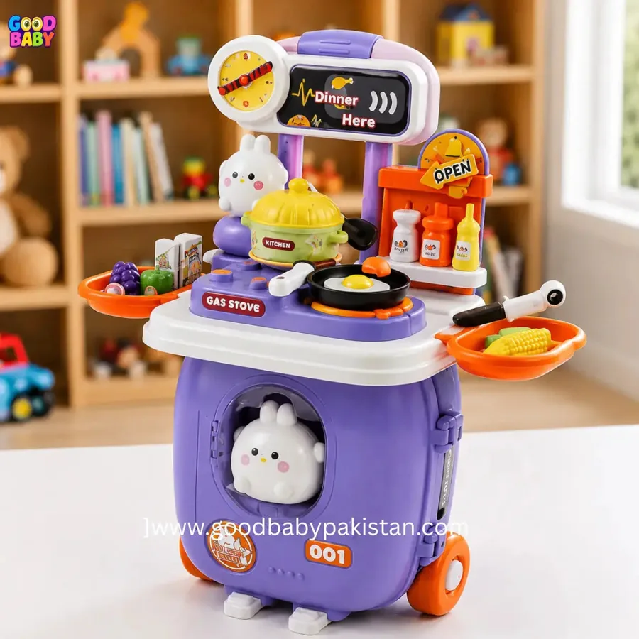 Goodbaby — 3-in-1 Kitchen Rabbit Play House Trolley Set for Kids