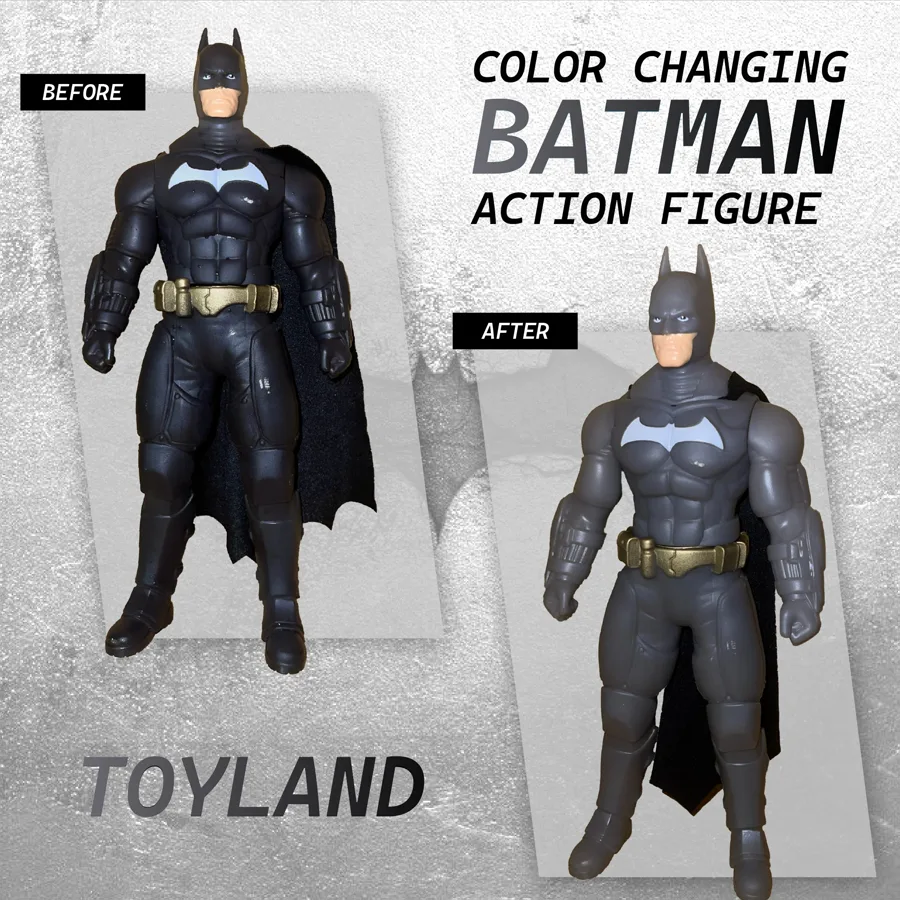 Toyland — Color-Changing Batman Action Figure – Heat-Activated Transform Toy