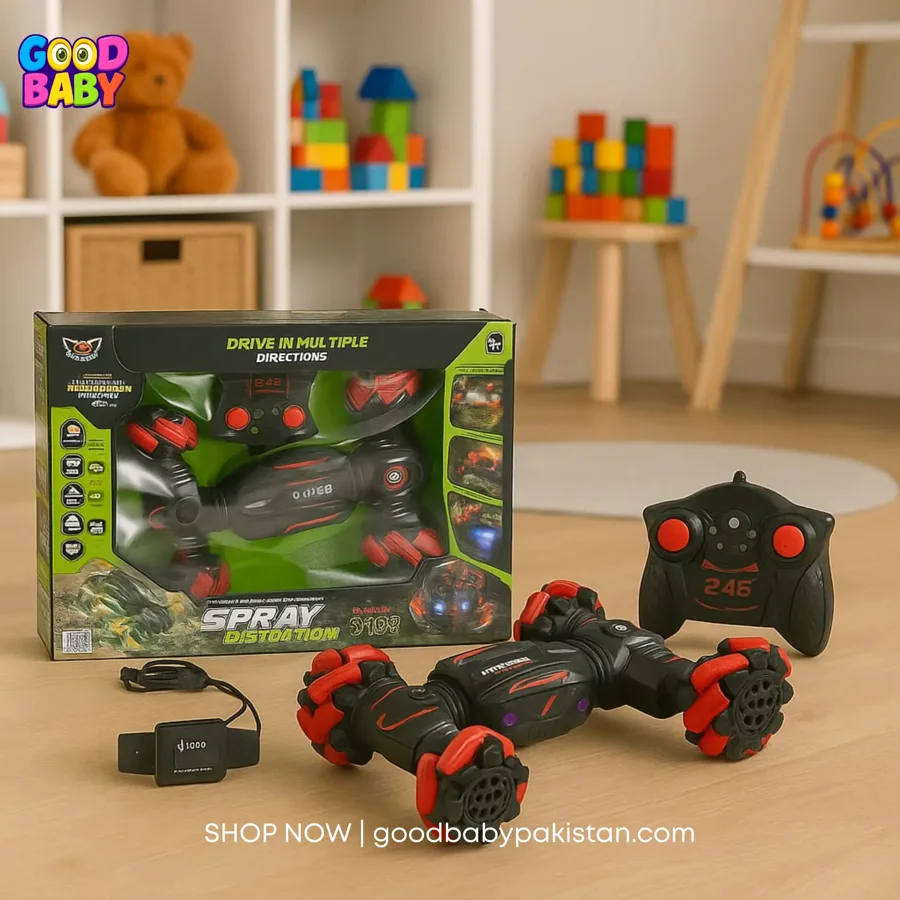Goodbaby — 2-in-1 Hand Sensor RC Stunt Car with Smoke & Lights
