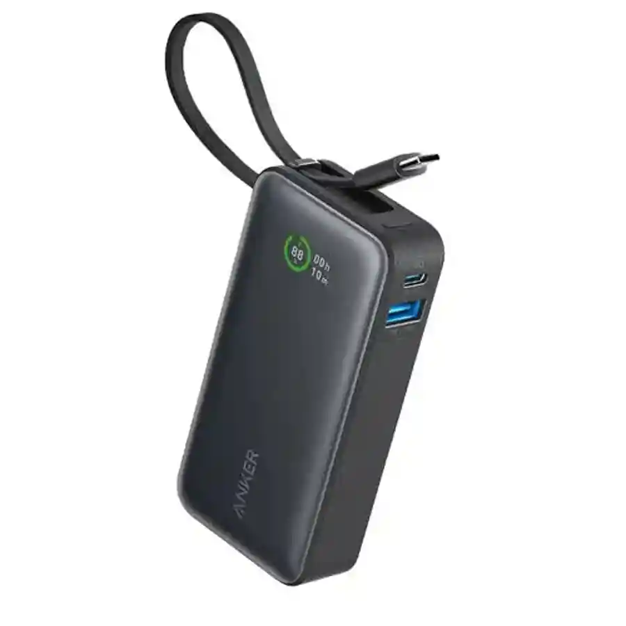 Anker Nano Power Bank, (10,000mah, 30w Built-In USB-C Cable)