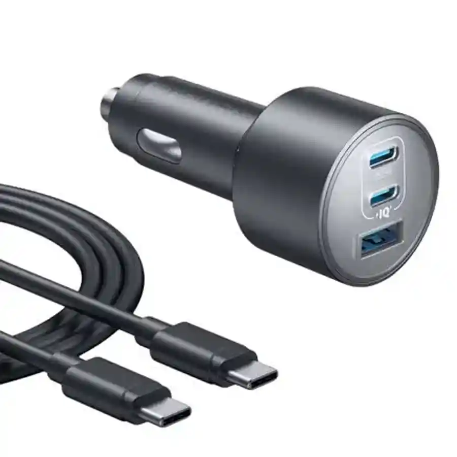 Anker Nano 3-Ports 167.5w Car Charger With USB-C to USB-C 3.3ft Cable