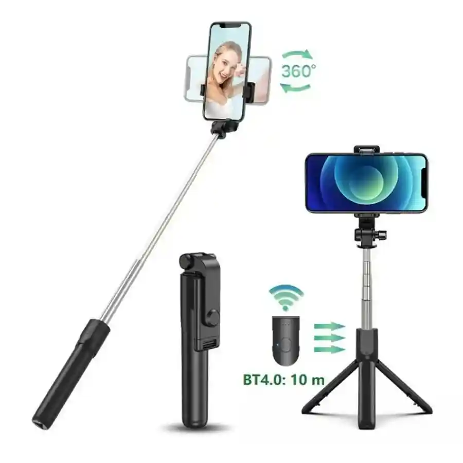 Best 3IN1 Wireless Selfie Stick R1 WITHOUT LIGHT R1S WITH LIGHT Tripod Stand And Bluetooth Shutter For Tiktok Youtube Vlogging Photography Traveling — TRAVELING-1