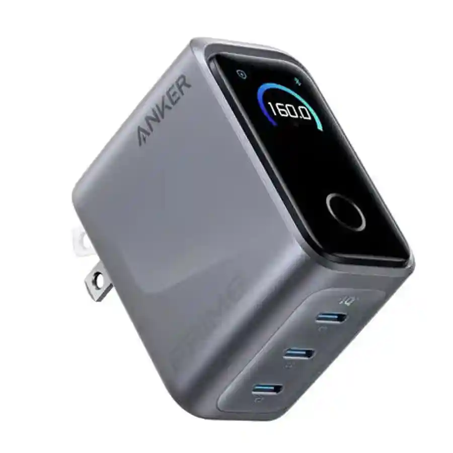Anker Prime 3-Ports 160w Smart Display GaN Smart Fast Charger