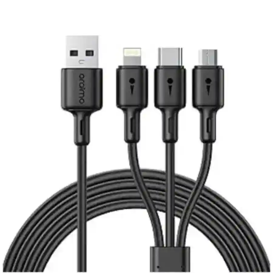 Oraimo OCD-X93 DuraLine 3-in-1 2.4A Fast Charging Cable (USB-A to Type-C / Lightning / Micro-USB)