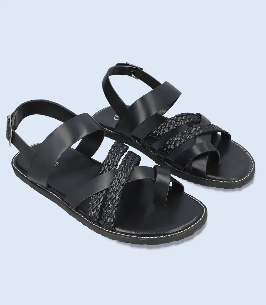 Borjan — Men Casual Sandal-BLACK