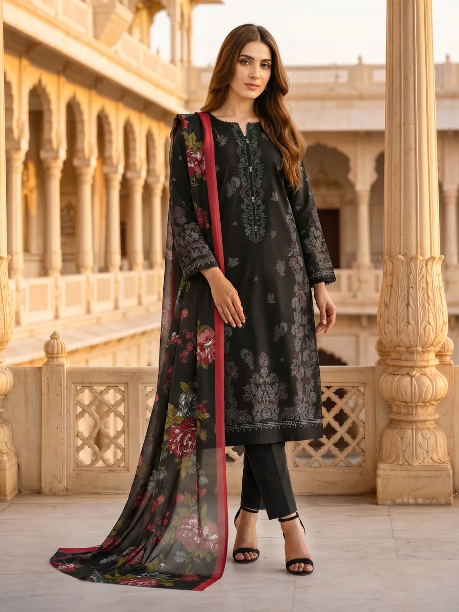 LimeLight — 3 Piece Blended Khaddar Paste Suit (Unstitched)