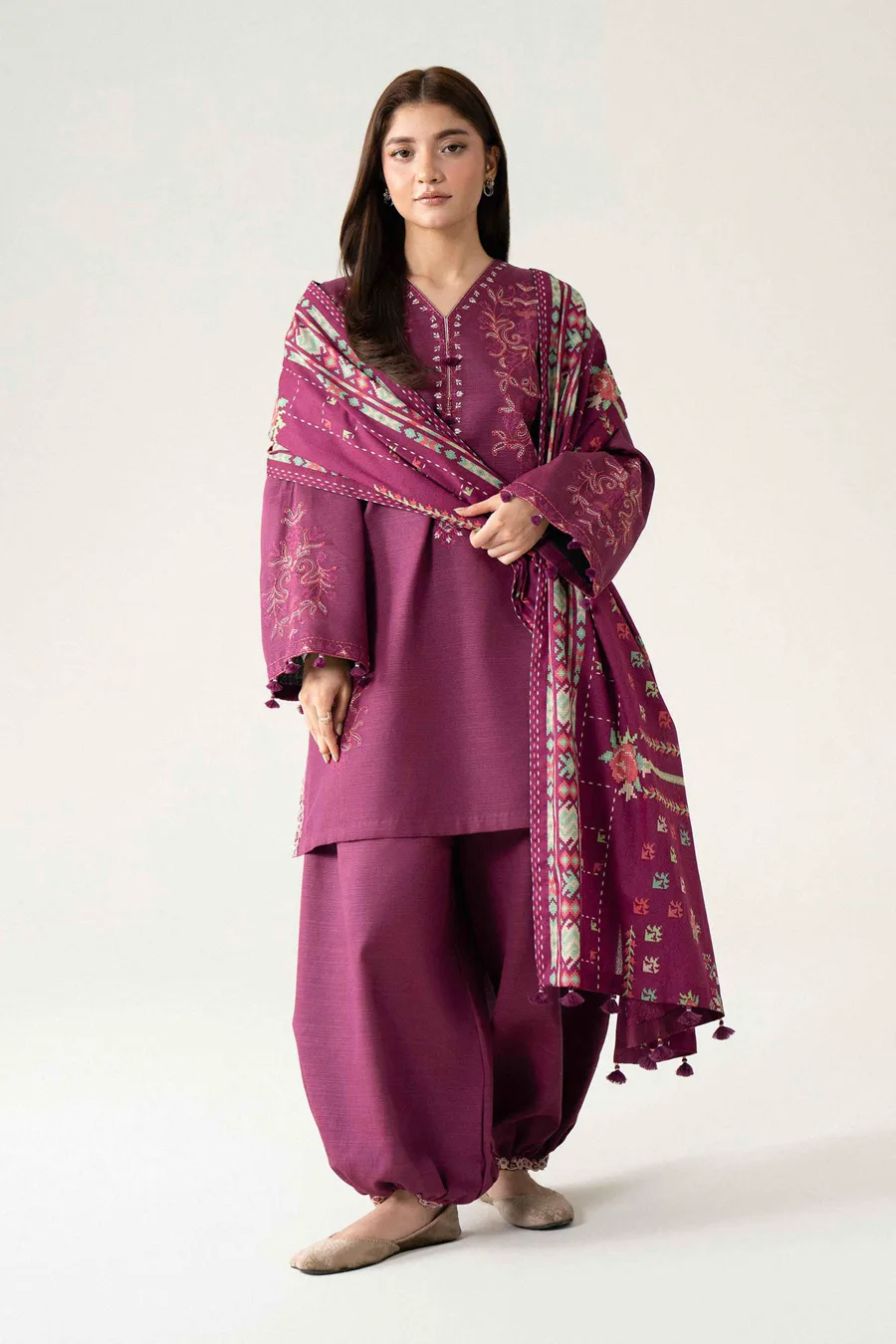 Nishat Linen — 3 Piece - Printed Embroidered Suit - U3PE-NISHA26WV1-111