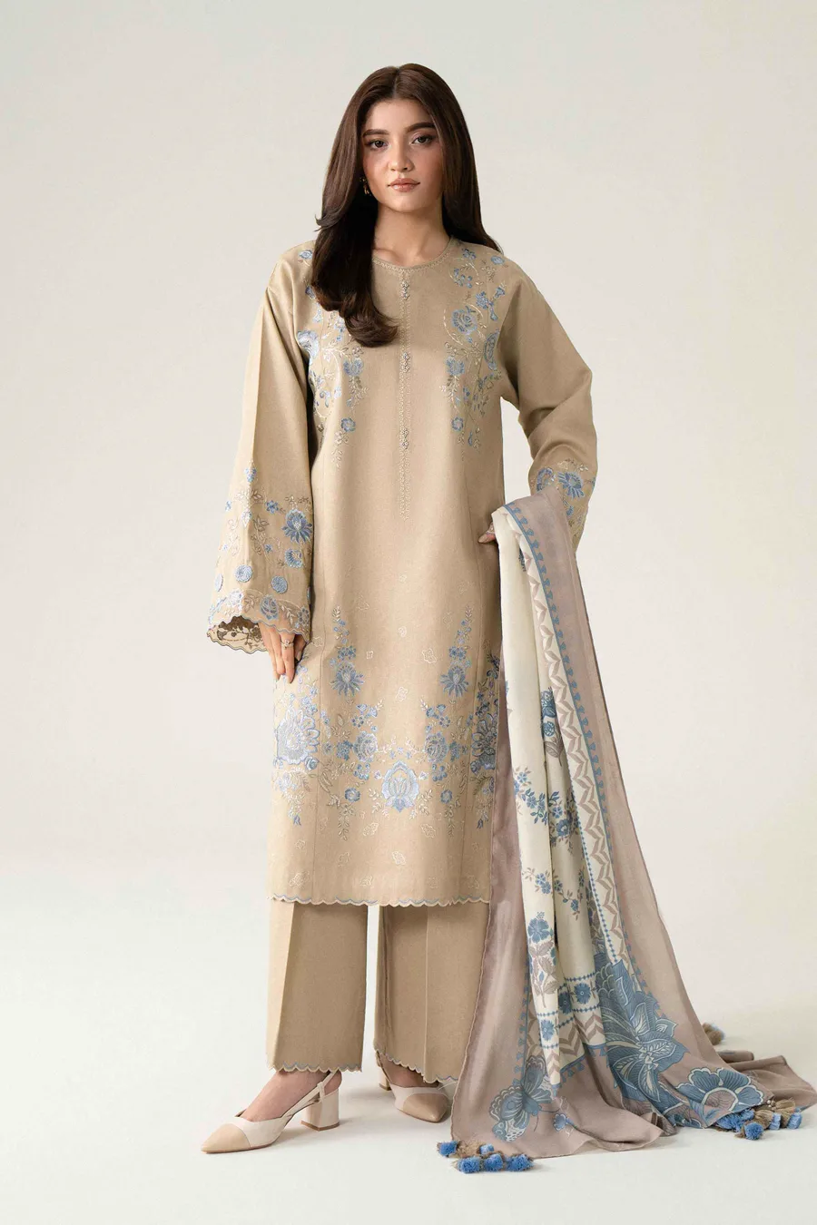Nishat Linen — 3 Piece - Printed Embroidered Suit - U3PE-NISHA26WV1-224