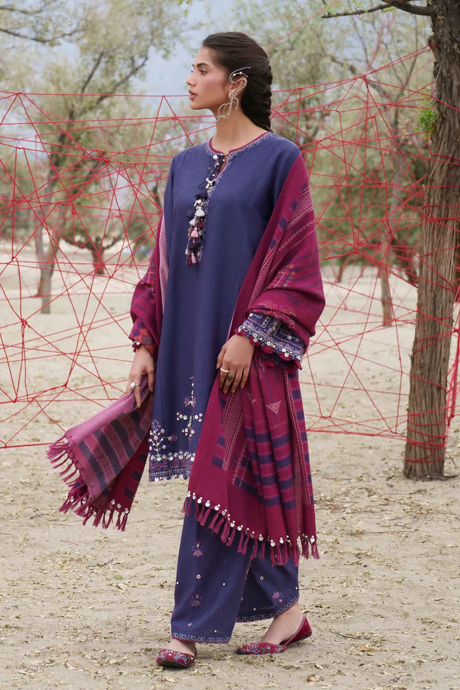 Nishat Linen — 3 Piece - Printed Embroidered Suit - U3PE-NISHA26WV1-196