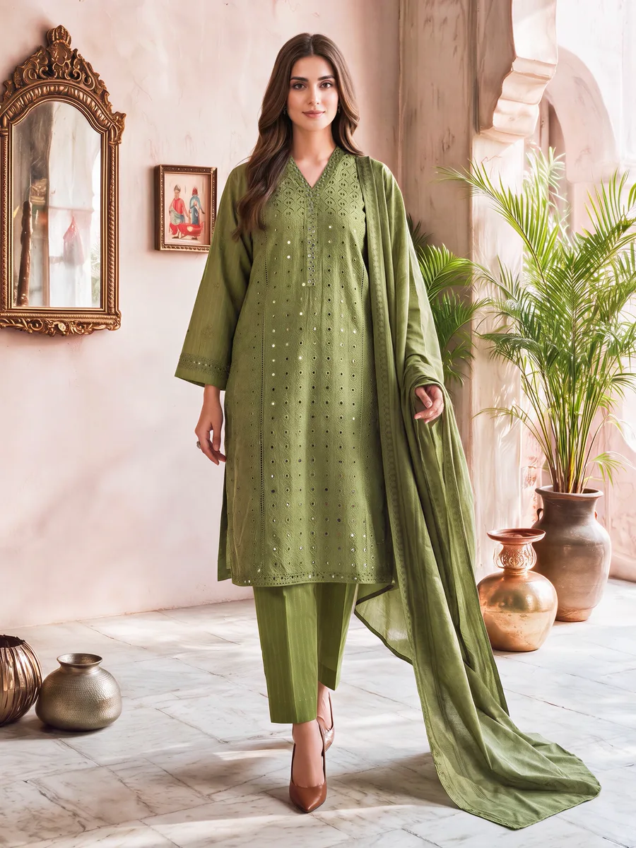 LimeLight — 3 Piece Viscose Cotton Khaddar Suit- Embroidered (Unstitched)