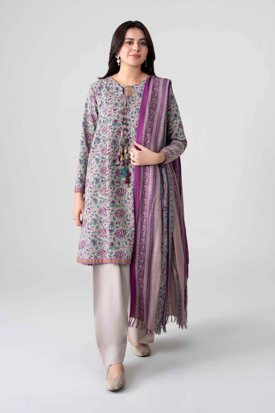 Nishat Linen — 3 Piece - Printed Suit - FTB-COM-57