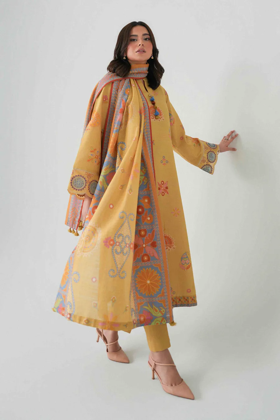 Nishat Linen — 3 Piece - Printed Embroidered Suit - U3PE-NISHA26WV1-93