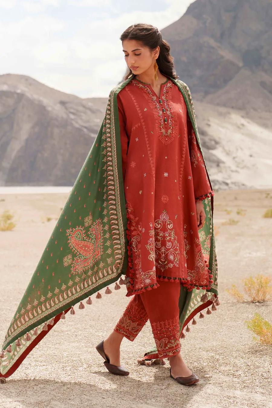 Nishat Linen — 3 Piece - Printed Embroidered Suit - U3PE-NISHA26WV1-227
