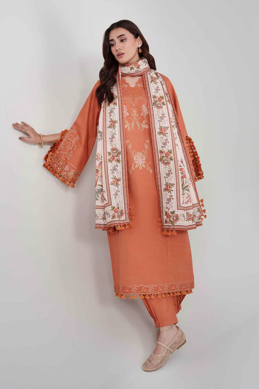 Nishat Linen — 3 Piece - Digital Printed Embroidered Suit - U3PE-NISHA26WV1-158