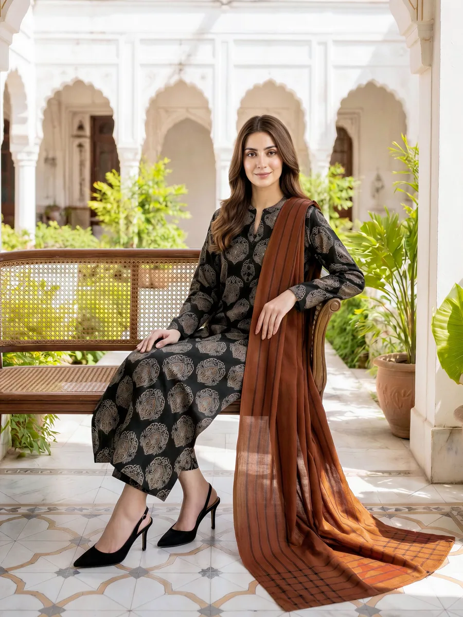 LimeLight — 3 Piece Khaddar Suit (Unstitched)