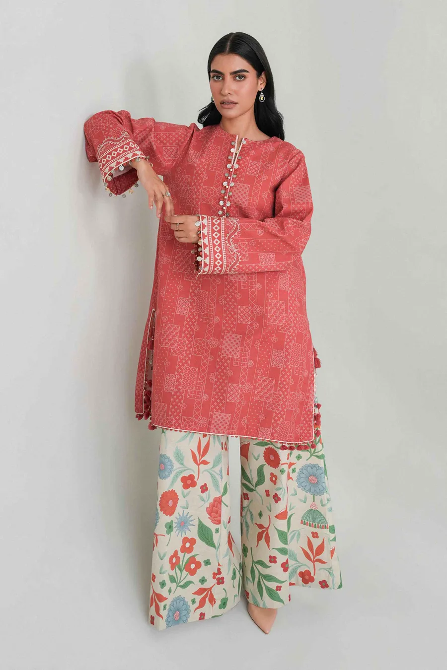 Nishat Linen — 2 Piece - Printed Embroidered Suit - U2STE-NISHA26WV1-48