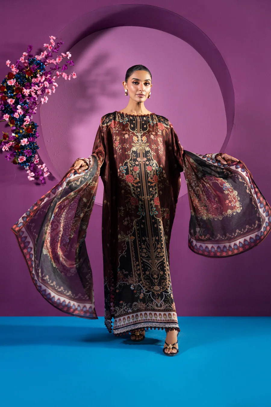 Alkaram — Rts Kaftan Cask 08 3P26 Black